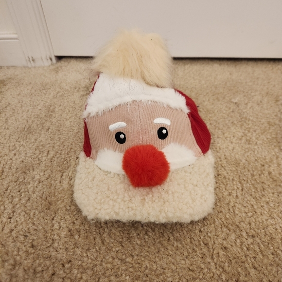 New Adult Holiday Time Christmas Santa Sherpa Adjustable Strapback Hat - Picture 1 of 6